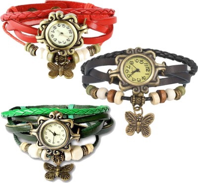 Y&D Combo of 3 VB-310 Vintage Butterfly Watch  - For Women   Watches  (Y&D)