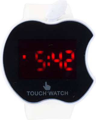 

Rokcy Apple Shape White Touch Screen LED Digital Black Dial Unisex Watch Watch - For Boys