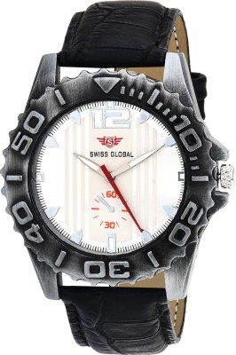 Swiss Global SG126 Plated Silver Analog Watch  - For Men   Watches  (Swiss Global)