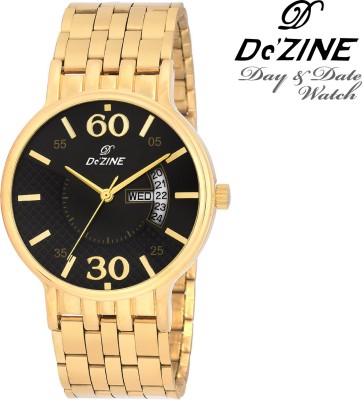 Dezine GOLD PLATED-DZ-GR047-BLK-GLD Analog Watch  - For Men   Watches  (Dezine)