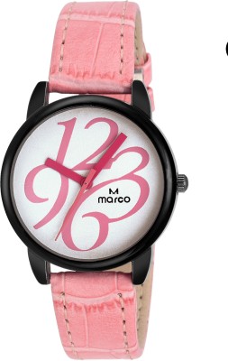 Marco ELITE MR-LR-A17 BLK 12369 PINK Analog Watch  - For Women   Watches  (Marco)