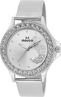 Marco JEWEL MR-LR1010-WHITE-CH Analog Watch  - For Women   Watches  (Marco)
