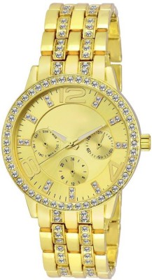 Declasse GENEVA-SERIES GOLDEN COLOR DIAMOND STUDDED Analog Watch  - For Girls   Watches  (Declasse)