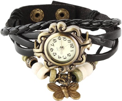 Pourni Vintage watch Black Leather Watch  - For Women   Watches  (Pourni)