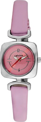 Calvino CLAS-15455LK_Pink Scintillating Analog Watch  - For Women   Watches  (Calvino)