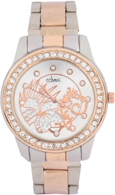 COSMIC Flower Petals Designed Display Studded With Diamonds WW015 Analog Watch  - For Women   Watches  (COSMIC)