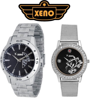 Xeno FBG94-430 Chronograph Day Date Pattern Elite Stylish Black Modish Combo Watch  - For Boys & Girls   Watches  (Xeno)