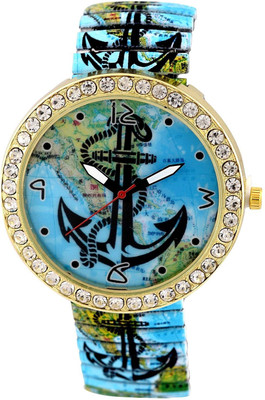 

Pappi Boss Designer Fashionable Trendy Sky Blue Stretchable Bracelet Watch - For Women