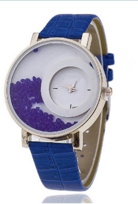 Zillion Mxre Moving Diamond Blue Strap Watch  - For Women   Watches  (Zillion)