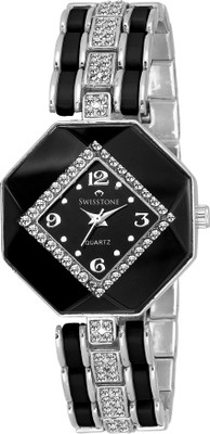 

SWISSTONE CREM609-BLK-SLV Watch - For Women