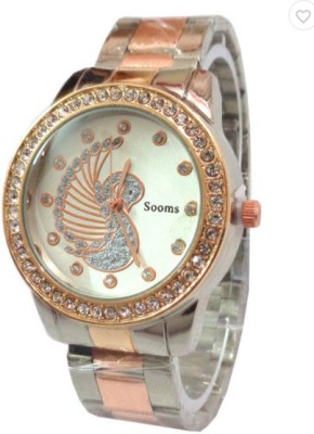 Sooms Sooms Duck Crystal Studded Display Gold Diamonds M115 Analog Watch  - For Women   Watches  (Sooms)