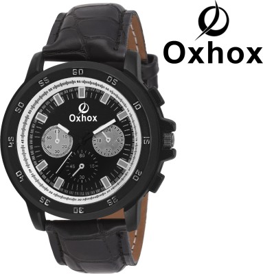 Oxhox Oxhox Blk Inception Chronograph Pattern Analog Watch Analog Watch - For Men Analog Watch  - For Men   Watches  (Oxhox)
