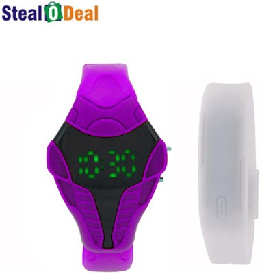 Stealodeal Purple Cobra Shape With White Led Kids Led Watch  - For Boys & Girls   Watches  (Stealodeal)