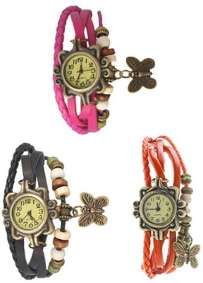 Felizo Bracelet Vintage Butterfly (Combo of 3) Watch  - For Women   Watches  (Felizo)