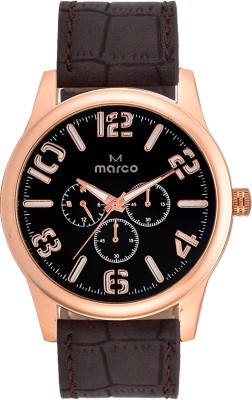 Marco MR-GR409-BLK-BRW ANTIQUE Analog Watch  - For Men   Watches  (Marco)