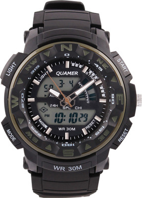 

Quamer SD-1303_GRY-BLK Fashion Watch - For Men