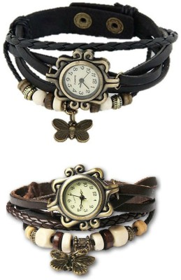 Frenzy vintage-butterfly-brown-black-combo Watch  - For Women   Watches  (Frenzy)