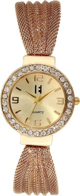Excelencia CW-47-Gold Elegant Mesh Strap Watch  - For Women   Watches  (Excelencia)