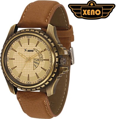 Xeno ZDRE000304 Brown Leather Men Watch  - For Men   Watches  (Xeno)