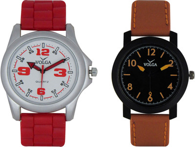

Volga Branded Leather Quality Designer Dial Diwali Special Combo81 Designer Sport Looks WaterProof Mens Watch Watch - For Men