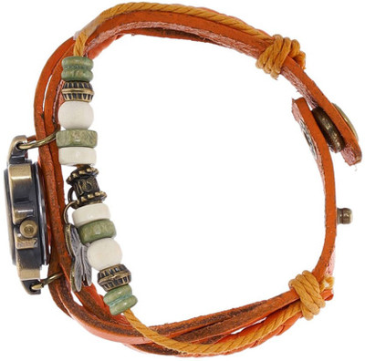 

Kissu Vintage Rakhi Combo of 4 White, Purple, Red And Orange Watch - For Women