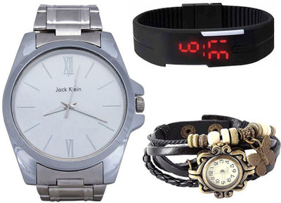 

Jack Klein M01104_Vintage_BLK_Led_BLK Watch - For Couple