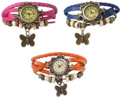 JP Vintage Butter fly orange-pink-blue Analog Watch  - For Women   Watches  (JP)