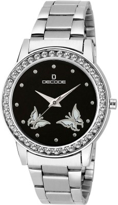 Decode Ladies Crystal Studded 21-030 Black Analog Watch  - For Women   Watches  (Decode)