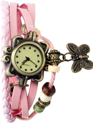 keepkart KK Light Pink Butterfly Vintage 8468 Watch  - For Girls   Watches  (Keepkart)