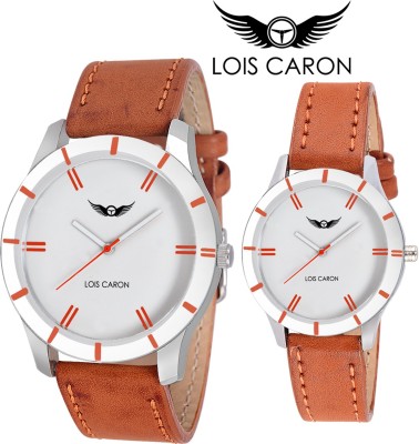 Lois Caron White Couple Analog Watch Watch  - For Couple   Watches  (Lois Caron)