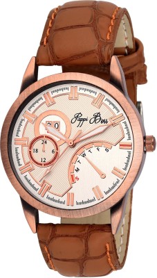 Pappi Boss FRESH Leather Strap Analog Watch  - For Men   Watches  (Pappi Boss)