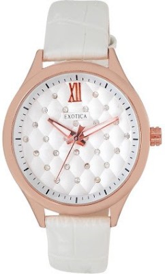Exotica Fashions EFL-708-White Basic Analog Watch  - For Women   Watches  (Exotica Fashions)