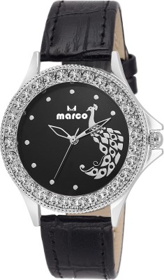 Marco JEWEL MR-LR1011-BLACK Analog Watch  - For Women   Watches  (Marco)