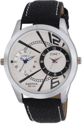 Exotica Fashions EXZ-80-Dual-White Analog Watch  - For Men   Watches  (Exotica Fashions)