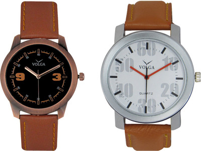 

Volga Branded Leather Quality Designer Dial Diwali Special Combo419 Designer Sport Looks WaterProof Mens Watch Watch - For Men
