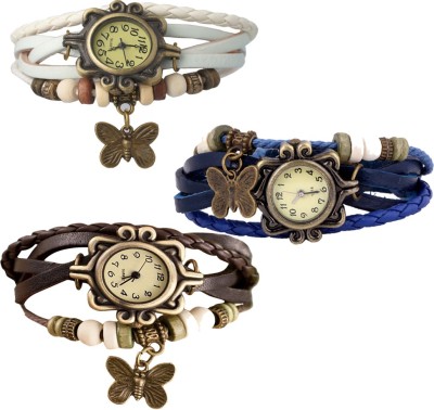 Beyond Destiny Combo of 3 VB-310 Vintage Butterfly Analog Watch  - For Women   Watches  (Beyond Destiny)