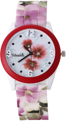 

Telesonic TSRL-WR02-Multi Jewell Studded Watch - For Women
