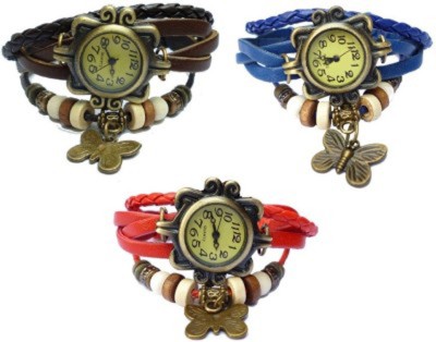 Yashmit BRACELET BUTTERFLY RED BLUE BROWN YE-4170 Watch  - For Women   Watches  (Yashmit)