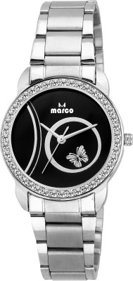 Marco JEWEL MR-LR-1000 BLACK-CH Analog Watch  - For Women   Watches  (Marco)