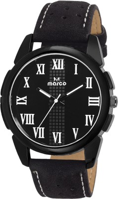 Marco ELEGANT MR-GR3124-BLK-BLK Analog Watch  - For Men   Watches  (Marco)
