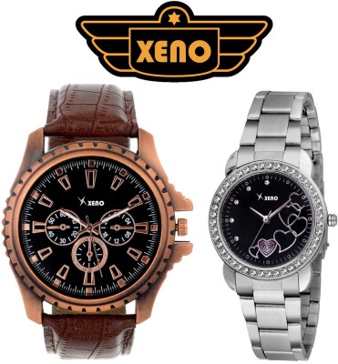 Xeno FBG78X-432 Chronograph Day Date Pattern Elite Stylish Black Modish Combo Watch  - For Boys & Girls   Watches  (Xeno)