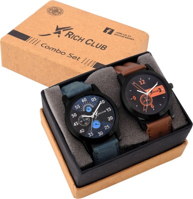 Rich Club Set Of Two Combo Analog Watch  - For Men   Watches  (Rich Club)