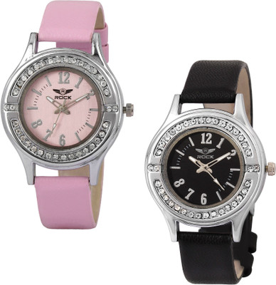 

Rock RK1SLWR13 Combo New Stylish Leather Casual Wrist Watch - For Women