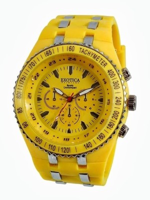Exotica Fashions EF-01-Yellow-PL Analog Watch   Watches  (Exotica Fashions)