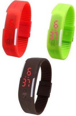 COSMIC MX4399 PACK OF 3 DIGITAL LED WATCH Digital Watch  - For Men   Watches  (COSMIC)