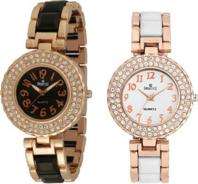 

Swisstyle SS-508BLK-8062-WHT Dazzle Watch - For Women