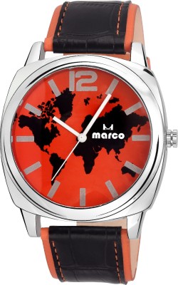 Marco ELITE EARTH MR-GR 1243-ORNGE-BLK Analog Watch  - For Men   Watches  (Marco)
