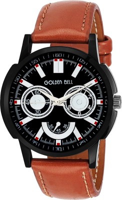 Golden Bell GB-637BlkDBrnStrap Analog Watch  - For Men   Watches  (Golden Bell)