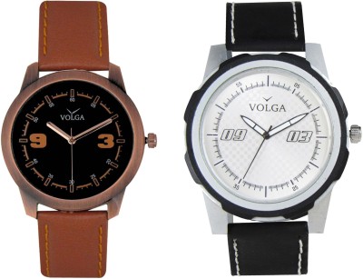 Volga Branded Leather Quality Designer Dial Diwali Special Combo432 Designer Sport Looks WaterProof Mens Watch Analog Watch  - For Men   Watches  (Volga)