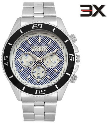 Exotica Fashions EFG-08-ST-Blue New Series Analog Watch  - For Men   Watches  (Exotica Fashions)